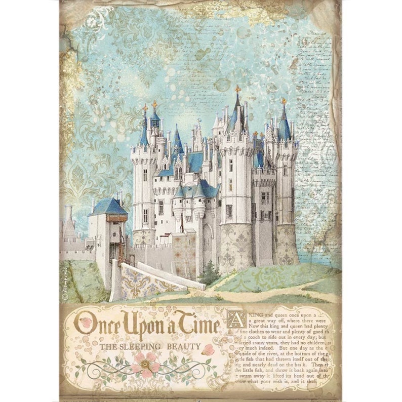 Princess Rice Paper Stamperia Sleeping Beauty A4 Rice Paper - Decoupage Rice Paper ...