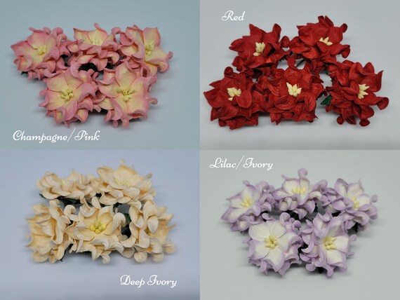 35mm Gardenia 1 Flowers 5pk Single Color Paper Flowers - Etsy