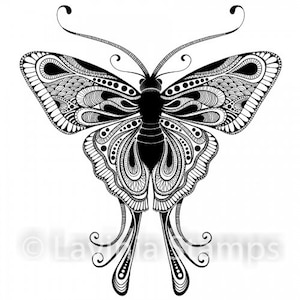 Lavinia Stamps Indra - Fairy Butterfly Stamp - Indra Cling Stamp - Butterfly Stamp - Fairy background stamp - Indra Lavinia Stamp - 12-234