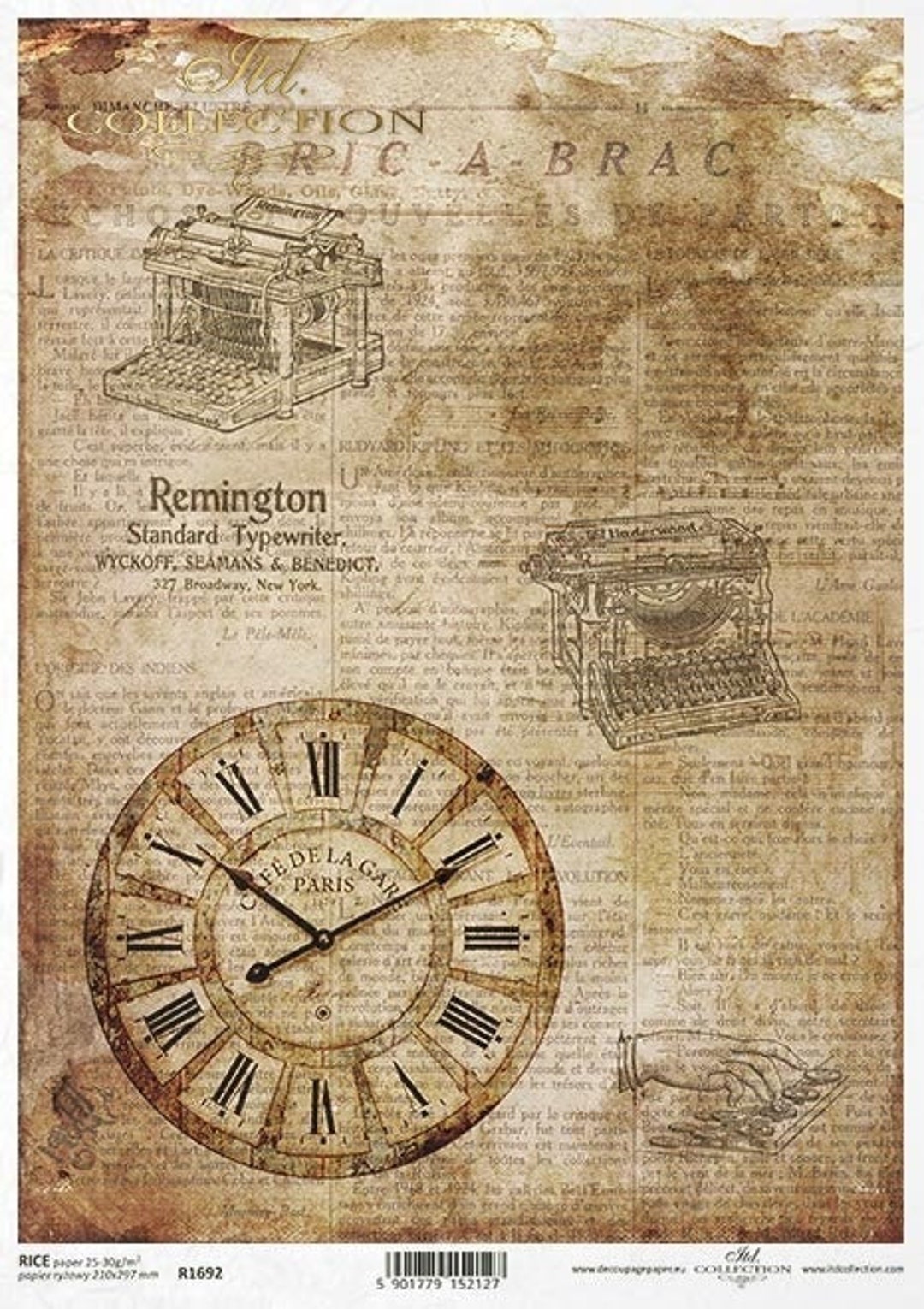 ITD Collection Secrets - Time Machine - ITD - Steampunk Rice Paper ...