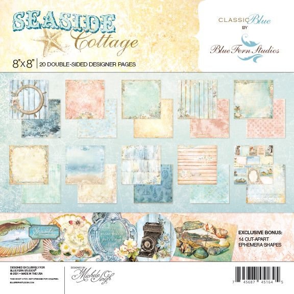 Compositions 8x8 Double-Sided Scrapbook Paper Collection Blue Fern Studios