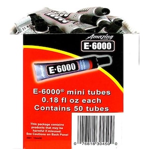 E6000 Mini Tubes - Industrial Adhesive - Flexible Adhesive - E6000 Glue - E6000 Glue - Premium Glue - Mini E6000 Tube - 26-102