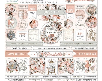 Mintay - Florabella Stickers - Florabella Sticker Sheet - Cardboard Stickers - 12x12 Stickers - Florabella Collection - LAST CHANCE - 27-080