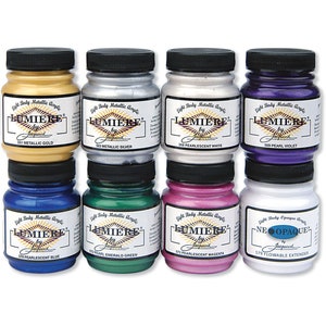 Jacquard Lumiere Metallic Acrylic Paint 2.25oz - Jacquard Lumiere Paint - Lumiere Paint - Lumiere Acrylic Paint - Metallic Acrylic paint