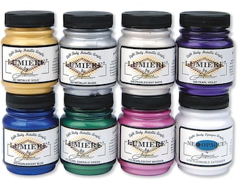 Jacquard Lumiere Metallic Acrylic Paint 2.25oz - Jacquard Lumiere Paint - Lumiere Paint - Lumiere Acrylic Paint - Metallic Acrylic paint