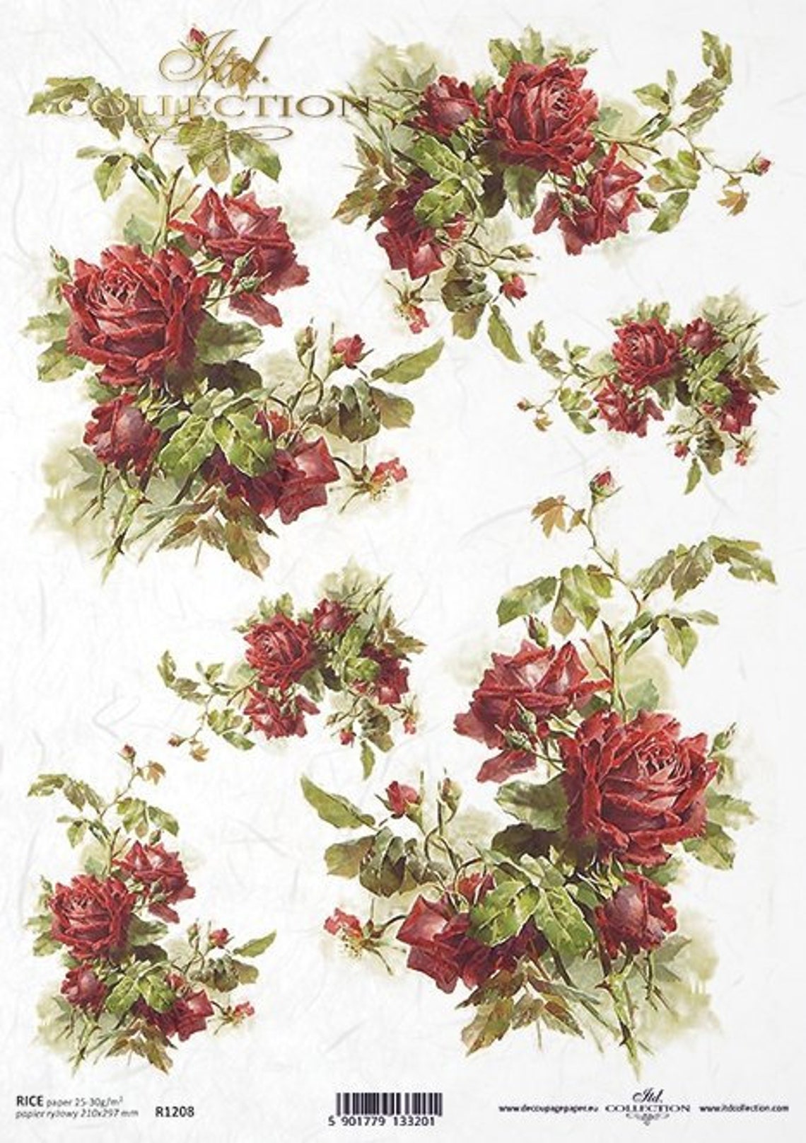 ITD Collection Roses Rice Paper Flower Rice Paper Rose - Etsy