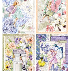 Ciao Bella Enchanted Land A4 Rice Paper Decoupage Rice Paper Fairy Rice Paper Rice Paper A4 Rice Paper Enchanted Land Collection Cards