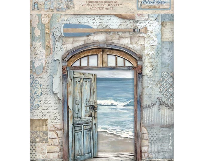 Stamperia A4 Silent Sea 6pk Rice Paper - Decoupage Rice Paper ...
