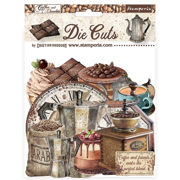 Stamperia Coffee and Chocolate Die Cuts - Stamperia - Die Cuts - Die Cut Assortment - Coffee and Chocolate Collection - Coffee - 23-1518