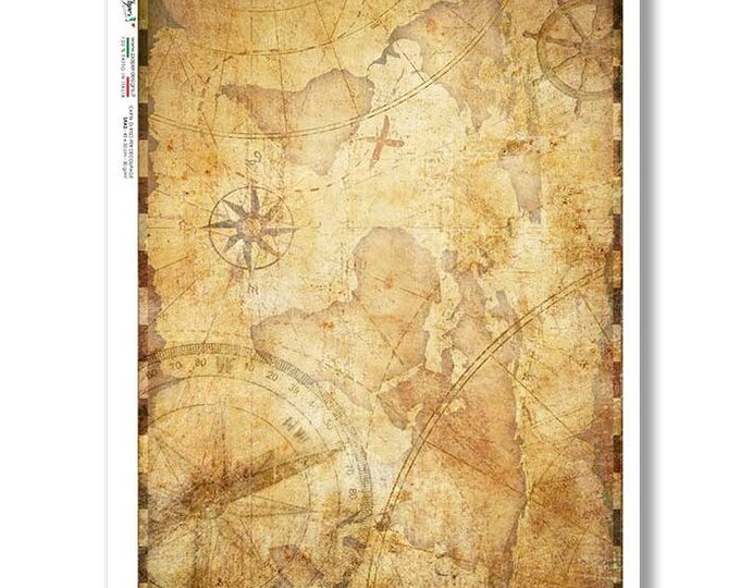 Paper Designs Rice Paper - Old Maps Rice Paper - Map Rice Paper ...