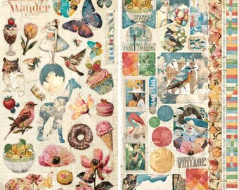 Seas the Day, Graphic 45, Sticker Set, Ocean, Beach, Paper Crafts