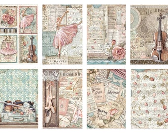 Stamperia Passion A4 Rice Paper - Decoupage Rice Paper - Ballet Rice Papers - Stamperia Passion Collection - Passion Collection