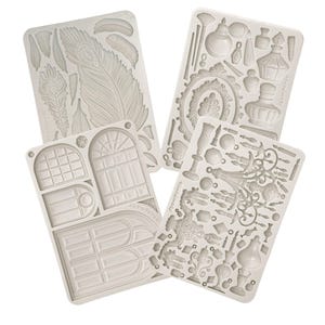 Stamperia A5 Masquerade Silicone Mould - Masquerade Collection Moulds -  Feather Mold - Window Mold - Masquerade Moulds - Frame Mould