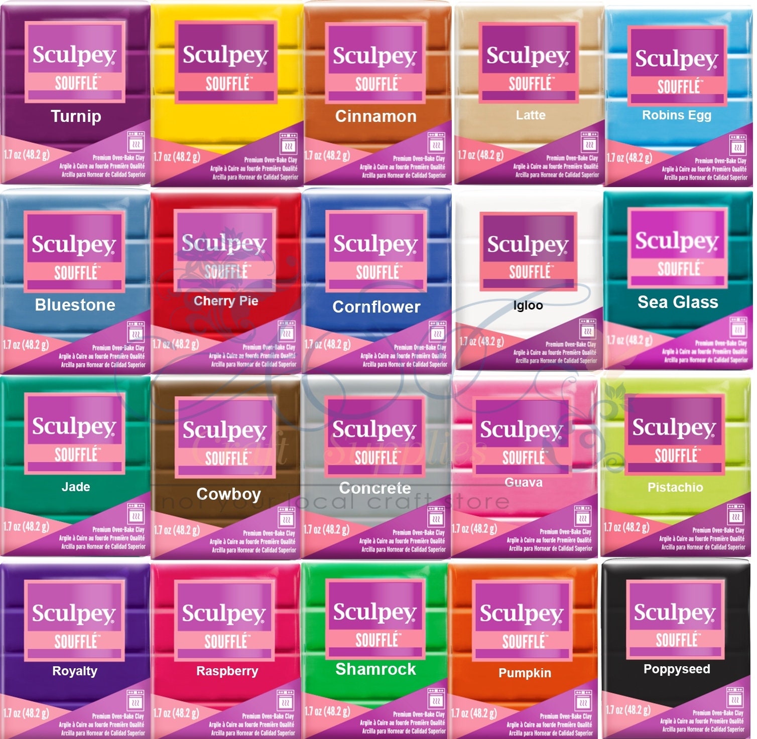 Polyform SOUFFLE™ Sculpey® 1.7oz - Oven-Bake Clay - 1.7oz Polymer Oven-Bake Clay - 1.7oz Polymer Clay - Sculpting Clay - Oven-Bake Clay
