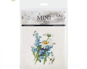 ITD Collection MINI Forget-Me-Nots, Spring Flowers Rice Paper Set - ITD Rice Paper - Flower Rice Paper - Spring Flower Rice Paper - 31-574