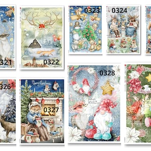 Paper Designs A4 Christmas Rice Paper - Christmas Rice Paper - Snowman Rice Paper - Snowy Rice Paper - Christmas Gnome Rice Paper
