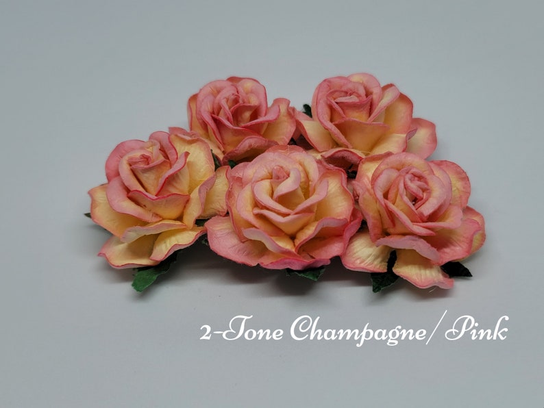Ruffled Paper Roses Promlee Flowers 40mm Wild Roses 5pk Single Color - Paper Flowers ...