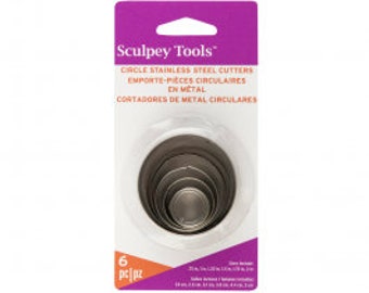 Premo Sculpey Graduated Cutter Set: Circle - Clay Cutter - Clay Cutter Set - Polymer Clay Tools - Clay Cutting Tools - Clay Tools - 15-024