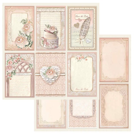 Stamperia Ceremony 12x12 Paper Pack Double Sided Cardstock 12x12 Cardstock  12x12 Ceremony Cardstock Scrapbook 23-041 