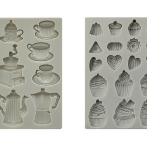 Stamperia A5 Coffee and Chocolate Silicone Mold - Stamperia Molds - Cupcake Mold - Cup Mold - Coffee and Chocolate Collection