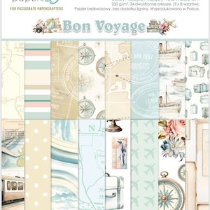 Mintay 6x8 Bon Voyage Cardstock - Double Sided Paper - 6x8 Cardstock - Card Stock Paper - Bon Voyage Collection - 27-557