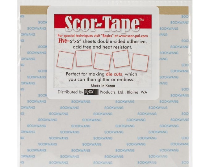 Scortape 6 X 6 Double Sided Adhesive Scor Tape Sheet Acid Free Double