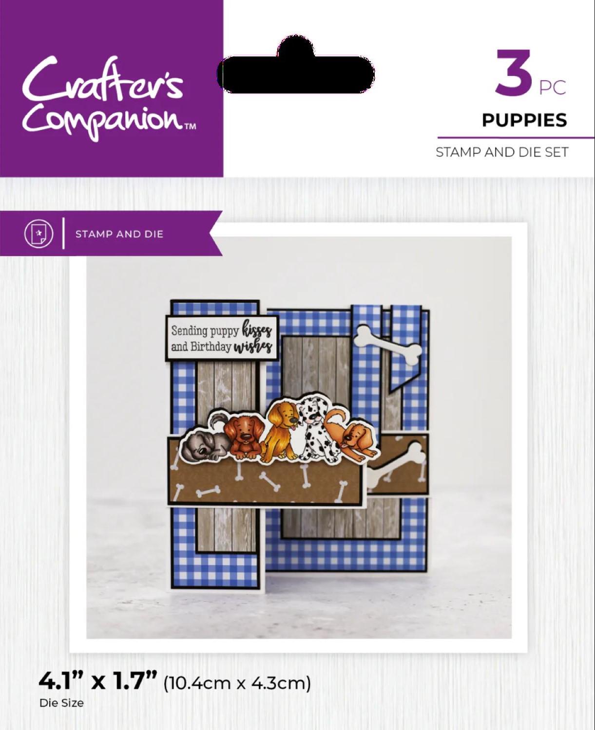 Crafter's Companion Puppies Stamp and Die Set - Card Making Set - LASTC ...