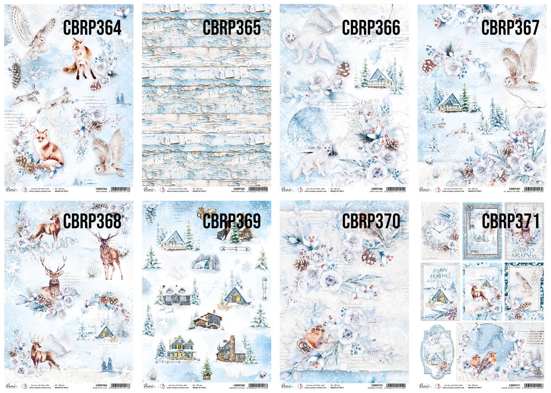 Ciao Bella Winter Journey A4 Rice Paper - Decoupage Rice Paper - Winter ...