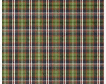ITD Collection Scottish plaid, checkered, background, navy blue-green-red-white check - Rice Paper - Background Paper - Decoupage - 31-251