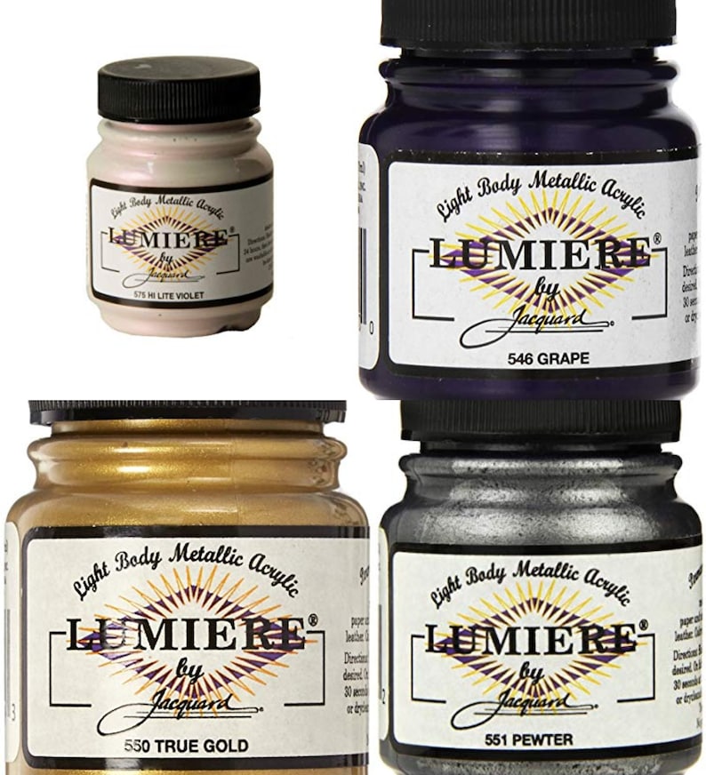 Jacquard Lumiere Metallic Acrylic Paint 2.25oz Jacquard Etsy