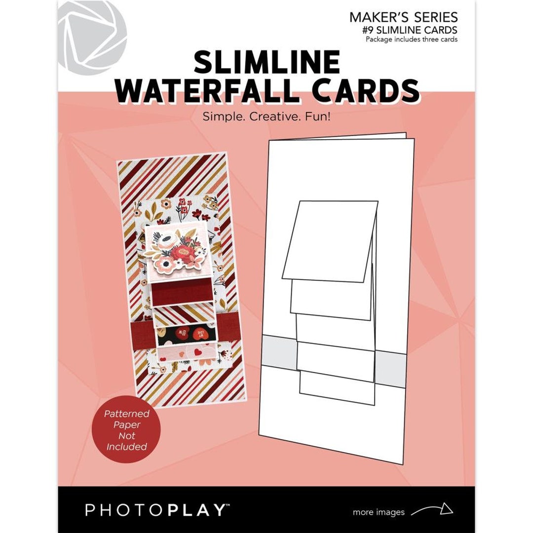 Photoplay Slimline Waterfall Cards Waterfall Card Kit Photoplay