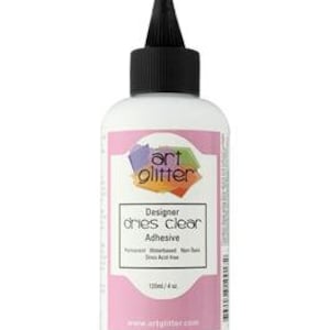 Art Glitter 4oz Art Glitter Designer Adhesive - Waterbased Adhesive - Industrial Strength Glue - Clear Glue - Flexible Adhesive - 33-003