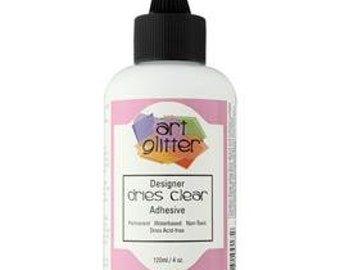 Art Glitter 4oz Art Glitter Designer Adhesive - Waterbased Adhesive - Industrial Strength Glue - Clear Glue - Flexible Adhesive - 33-003
