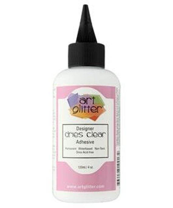 Art Glitter 4oz Art Glitter Designer Adhesive - Waterbased Adhesive - Industrial Strength Glue - Clear Glue - Flexible Adhesive - 33-003
