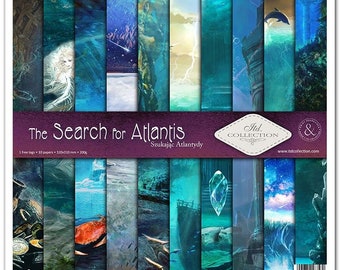 ITD Collection 12x12 The Search For Atlantis - Single Sided Cardstock - 12x12 Cardstock - ITD Underwater World Paper - 31-504