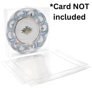 Caja de cartón transparente - 16,5 cm x 17,5 cm x 2,5 cm - Caja para tarjetas 3D - Caja de plástico transparente para tarjetas de felicitación - Material resistente a rayones - 35-004