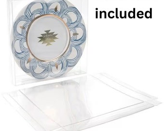 Clear Card Box - 6 5/8in x 6 9/16in x 1in - Box for 3D Cards - Clear Plastic Greeting Card Box - Scratch Resistant Material - 35-004