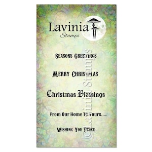 Lavinia Stamps Christmas Greetings- Lavinia Stamp - Clear Cling Stamp - Fairy Words Stamp - Holiday Fairy Words - 12-757