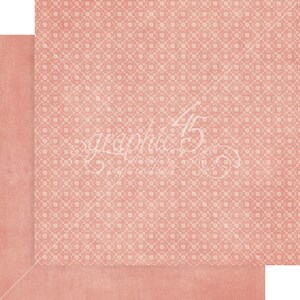 May include: A digital paper with a pink background and a white pattern of small flowers and geometric shapes.
