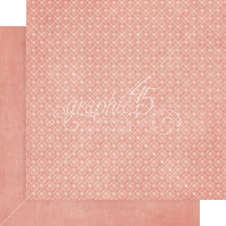 May include: A digital paper with a pink background and a white pattern of small flowers and geometric shapes.
