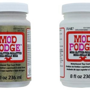 Mod Podge Mega Glitter - 8oz Mega Glitter Mod Podge - Glitter Mod Podge - Mega Glitter Hologram Glue - Waterbase Sealer - Glitter Glue