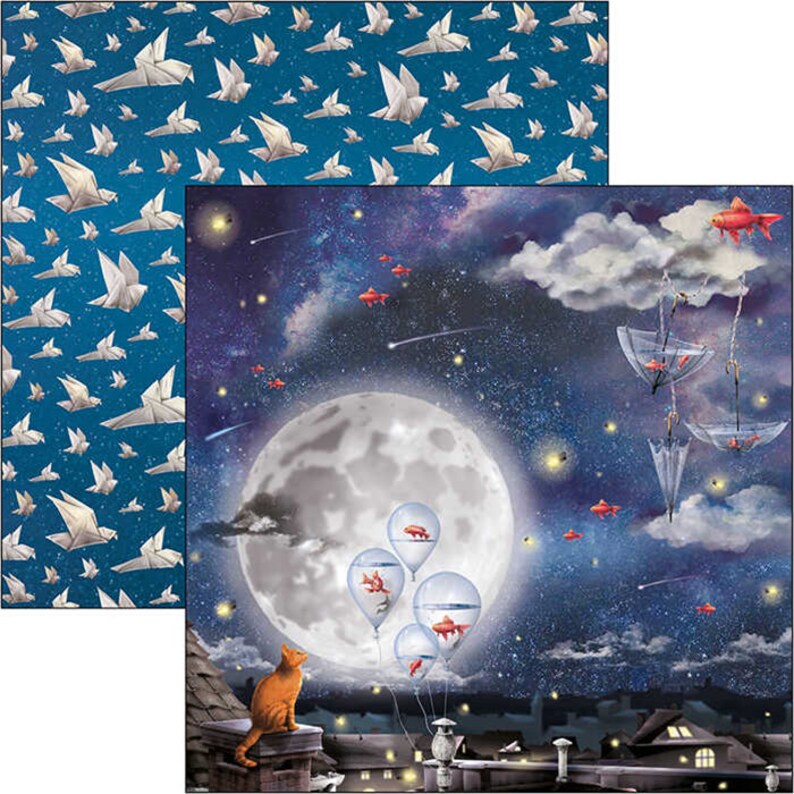 6x6 Moon & Me Ciao Bella Paper Moon and Me 6 x 6 | Etsy