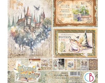 Ciao Bella 8x8 Wizard Academy Cardstock -  Ciao Bella - 8x8 Cardstock - Double-Sided Cardstock - Wizard Academy Collection - 28-628