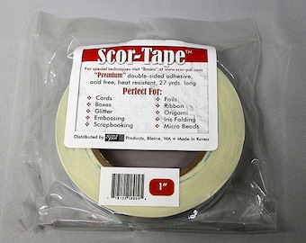 Scor-tape 1/4 Double Sided Adhesive Scor Tape Acid Free Double Sided Tape  Double Sided Permanent Tape Scrapbook Tape 18-003 