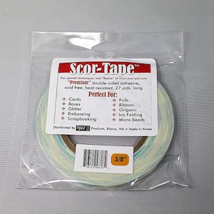 Scor-Tape 3/8&quot; - Double Sided Adhesive - Scor Tape - Acid Free Double Sided Tape - Double Sided Scor Tape - Permanent Tape - 18-002
