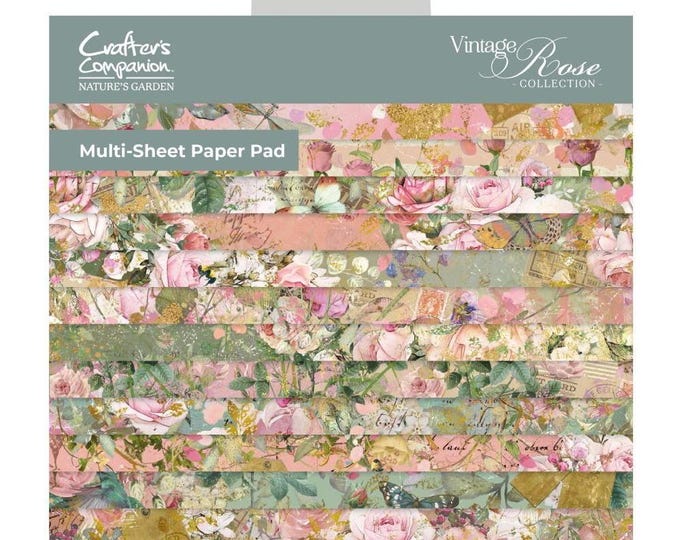 Rustic Roses Cardstock Crafter's Companion 6x6 Vintage Rose - Double Sided Cardstock - 6x6 ...
