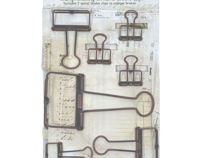 Antique Bronze Binder Clips Vintage Artistry Essentials Bronze Binder