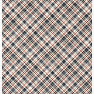 ITD Collection Scottish plaid, checkered, background, beige-navy-red check - Background Paper - Decoupage Rice paper - LAST CHANCE - 31-252