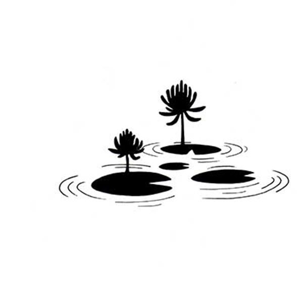 Lavinia Stamps Lilly Pad Cling Stamp - Lilly Pad Stamp - Clear Cling Stamp - Lily Pad Cling Stamp - Lily Pad Stamp - 12-065