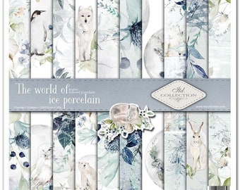 ITD 12x12 The World of Ice and Porcelain Cardstock - Single Sided Cardstock - 12x12 Cardstock - ITD 12x12 - Winter Paper - 31-290